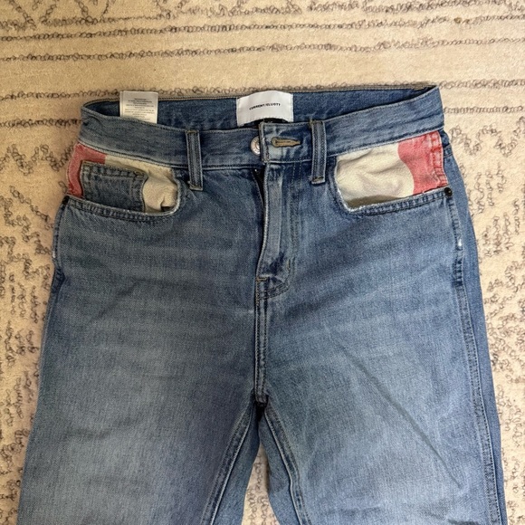 Current/Elliott Blue Straight Leg Jeans - Picture 2 of 3